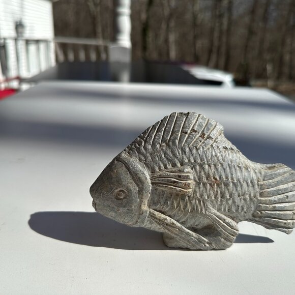 #979 SOAP STONE FISH  SOAP STONE FISH CARVING - Picture 7 of 9